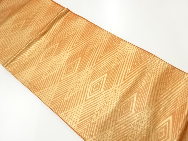 リサイクル　幾何学模様織出し袋帯